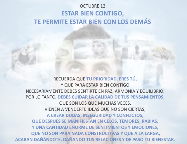 Estar bien contigo, te permite estar bien con los demás